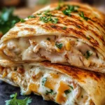 Cheesy Garlic Chicken Wraps