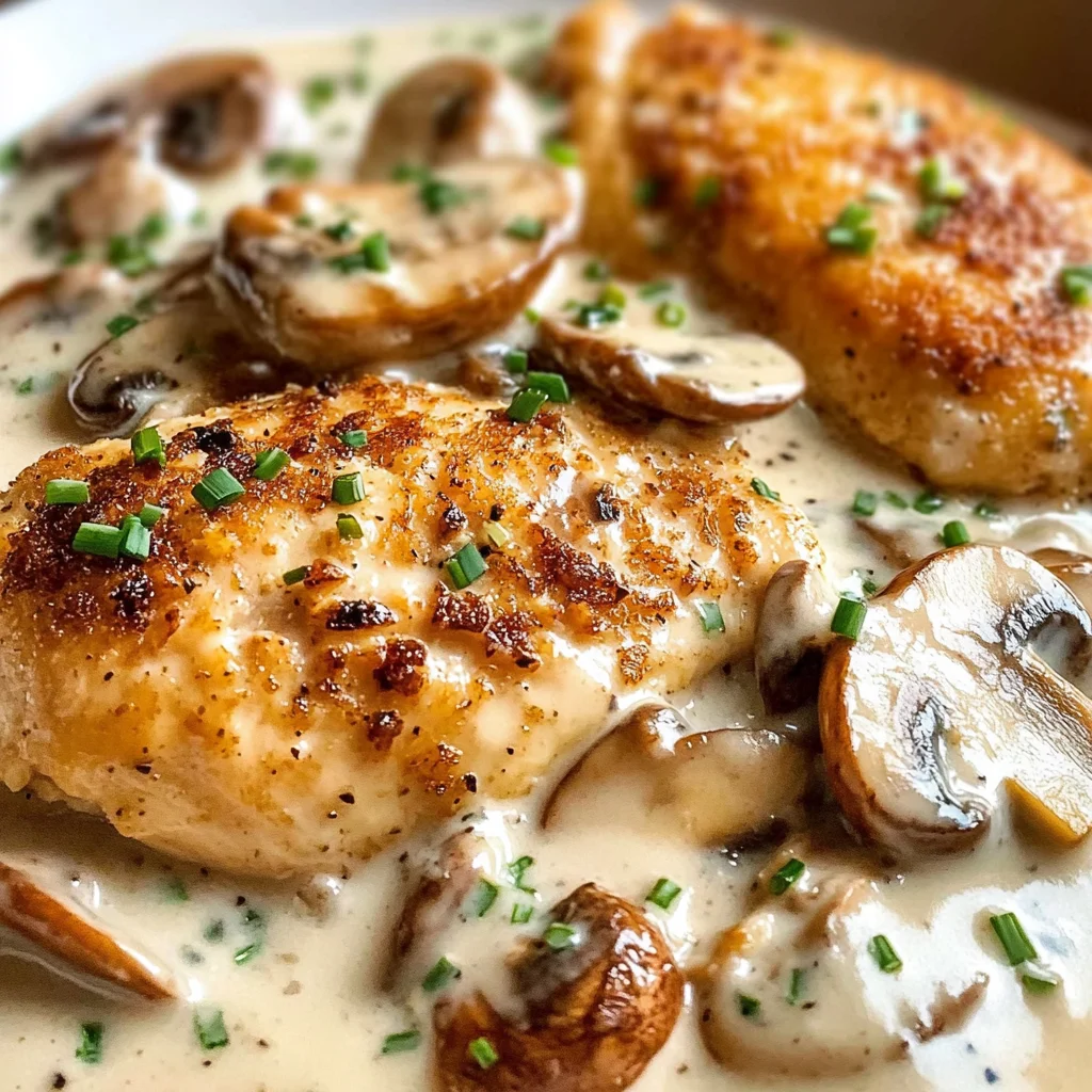 Chicken with Creamy Mushroom Sauce
