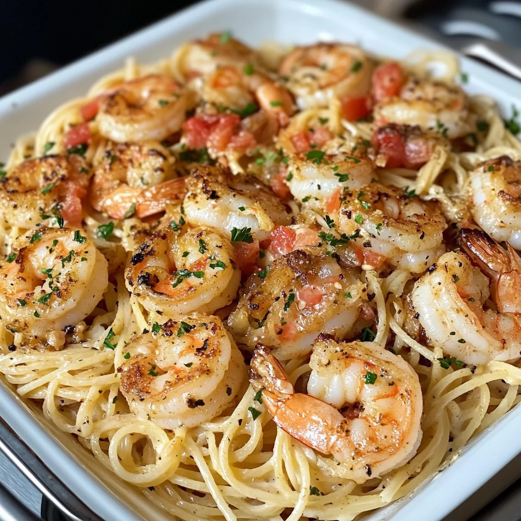 Copycat Cheesecake Factory Shrimp Scampi Linguine