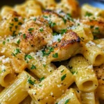 Garlic Butter Chicken with Rigatoni and Parmesan