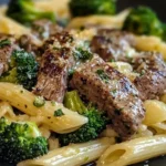 Garlic Butter Steak and Broccoli Penne Easy Family Dinner Favorite