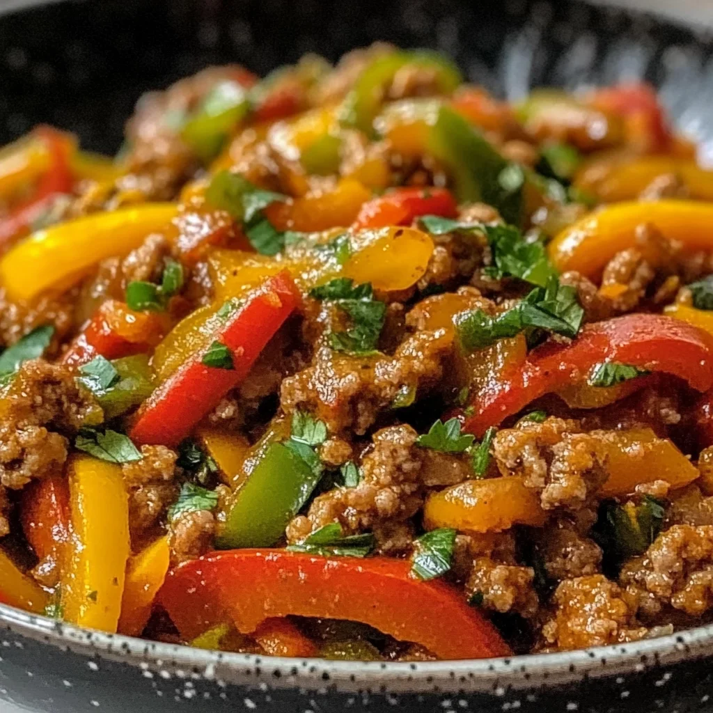 Ground Turkey and Peppers