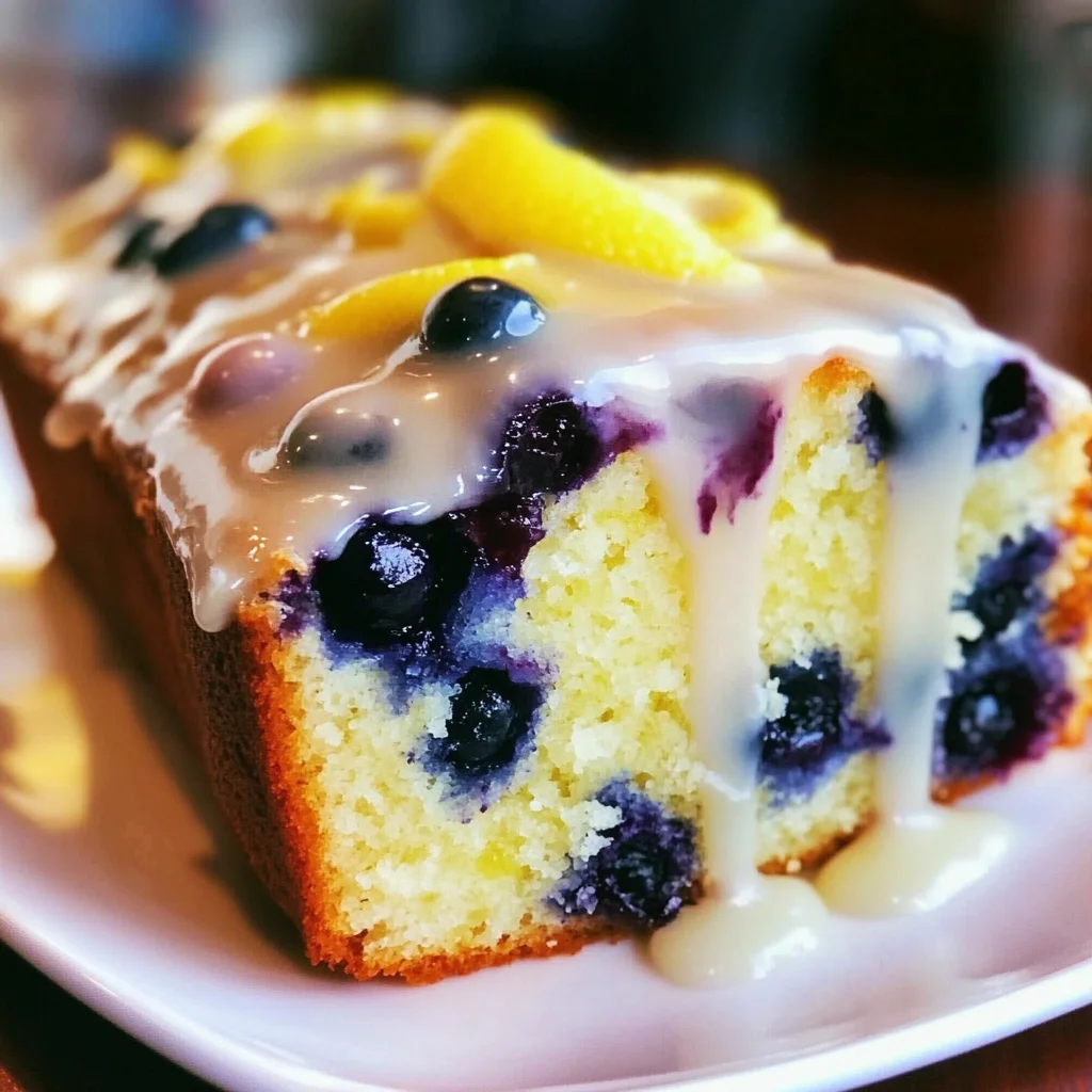 Lemon Blueberry Loaf with Lemon Glaze