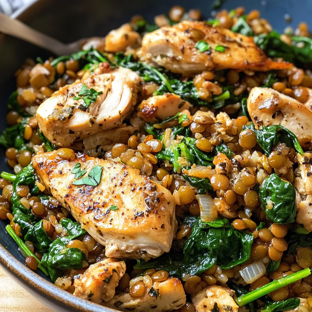 Mediterranean Chicken and Rice Stir Fry (Healthy with Lentils)