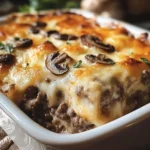 Mushroom and Swiss Burger Casserole: Comfort in Every Bite