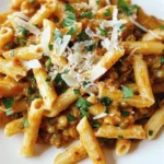 Spicy Garlic Parmesan Lentil Pasta {High Protein & Gluten-Free}