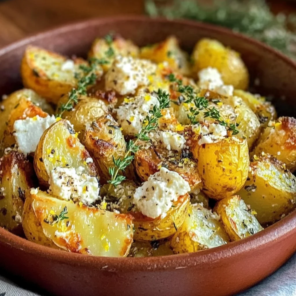 Baked Feta Potatoes with Lemon