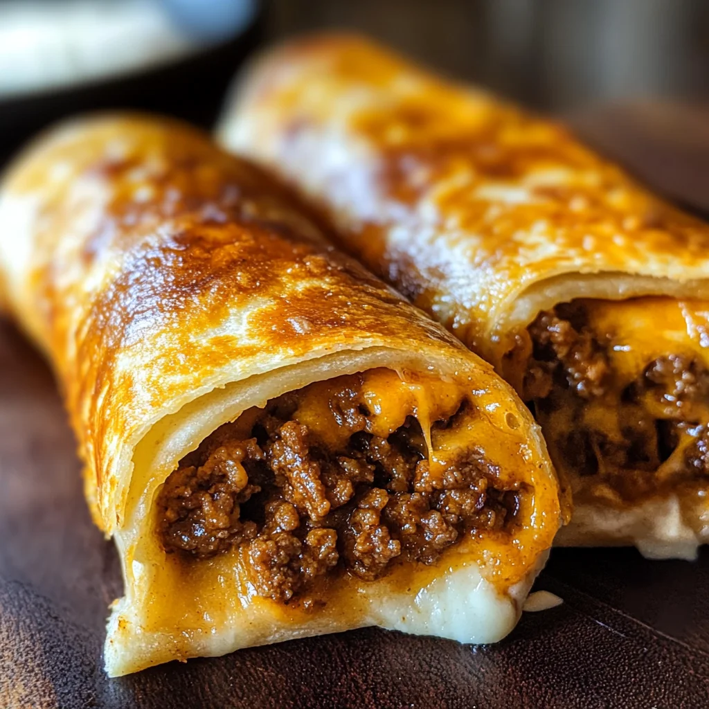Beef and Cheese Chimichangas