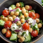 Cottage Cheese and Chickpeas Salad