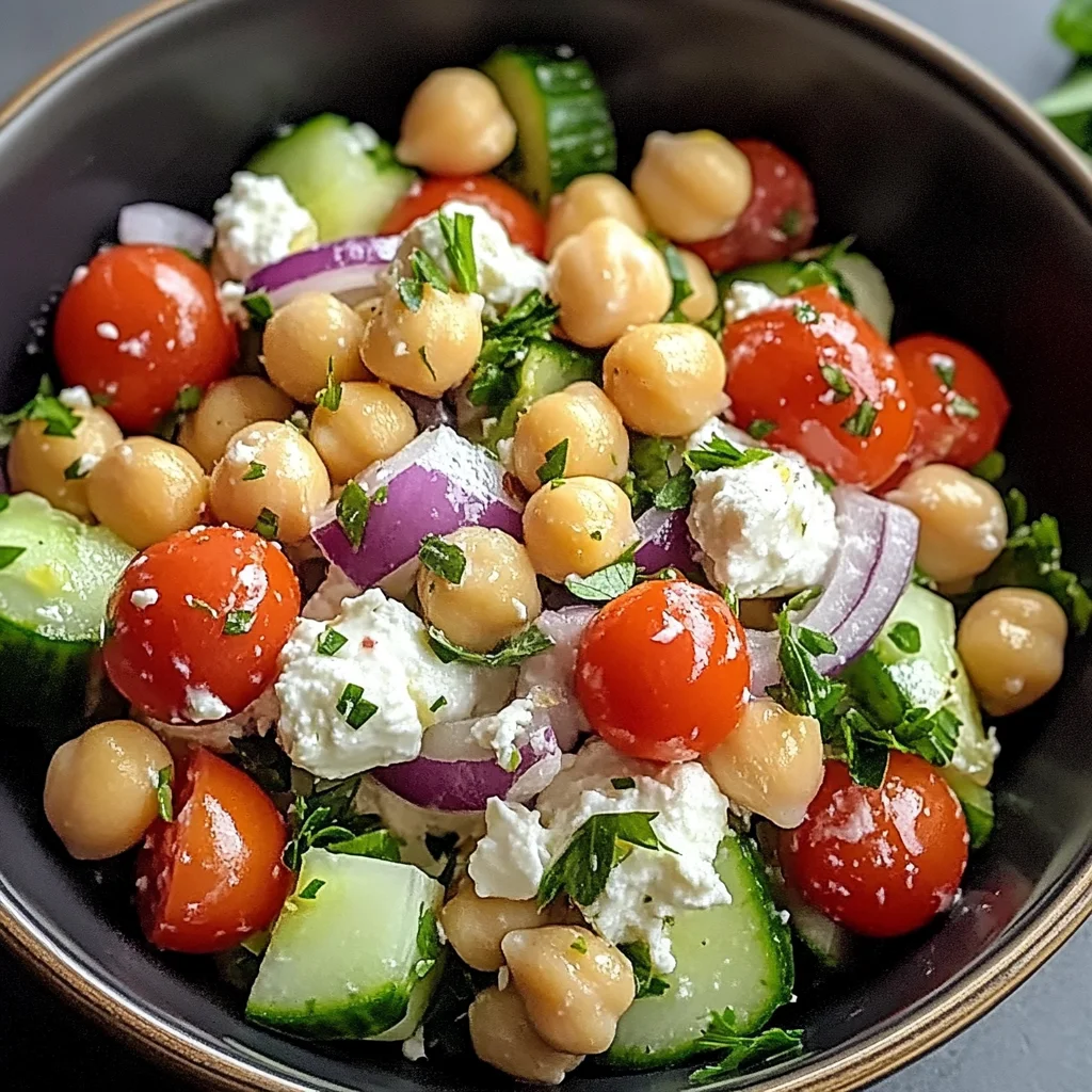 Cottage Cheese and Chickpeas Salad