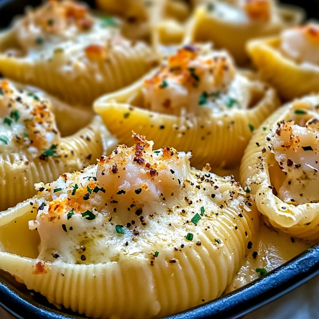 Creamy Seafood Stuffed Shells