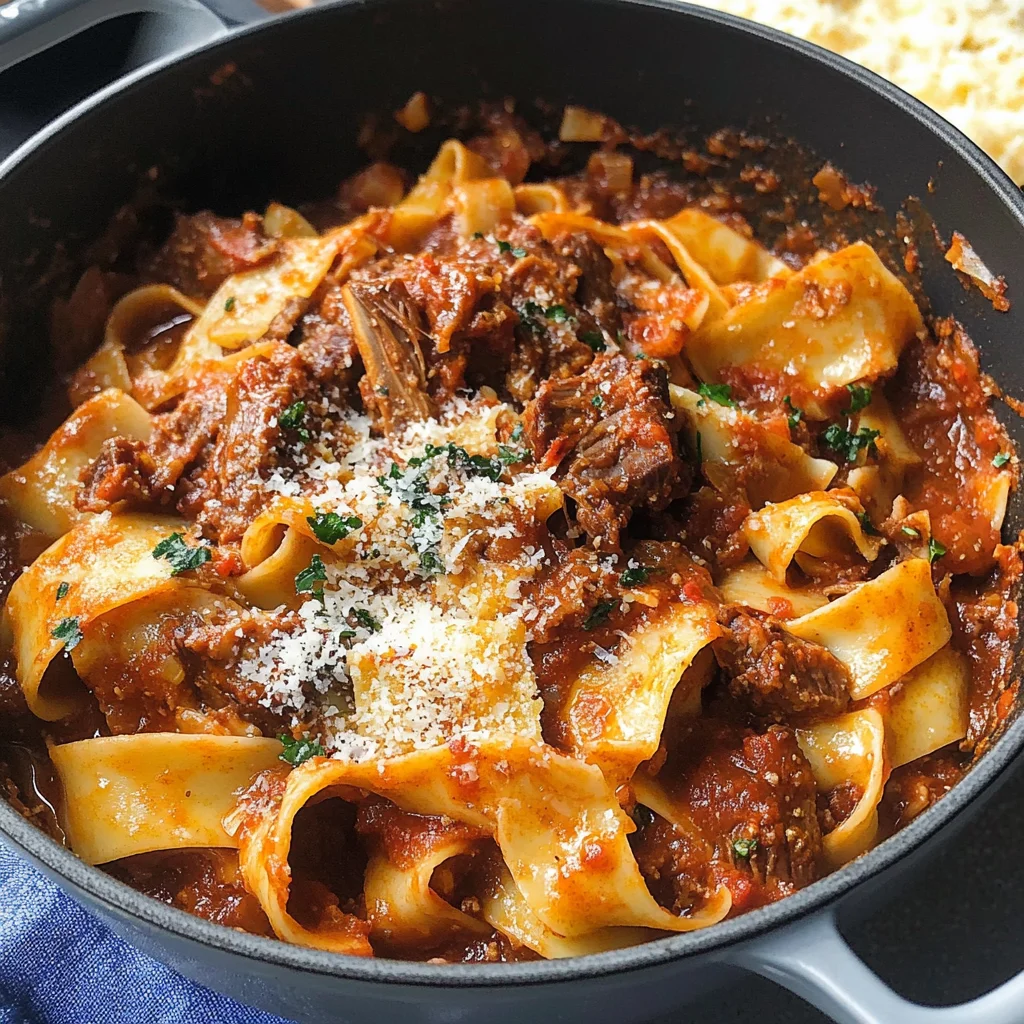 Dutch Oven Short Rib Ragu with Pappardelle