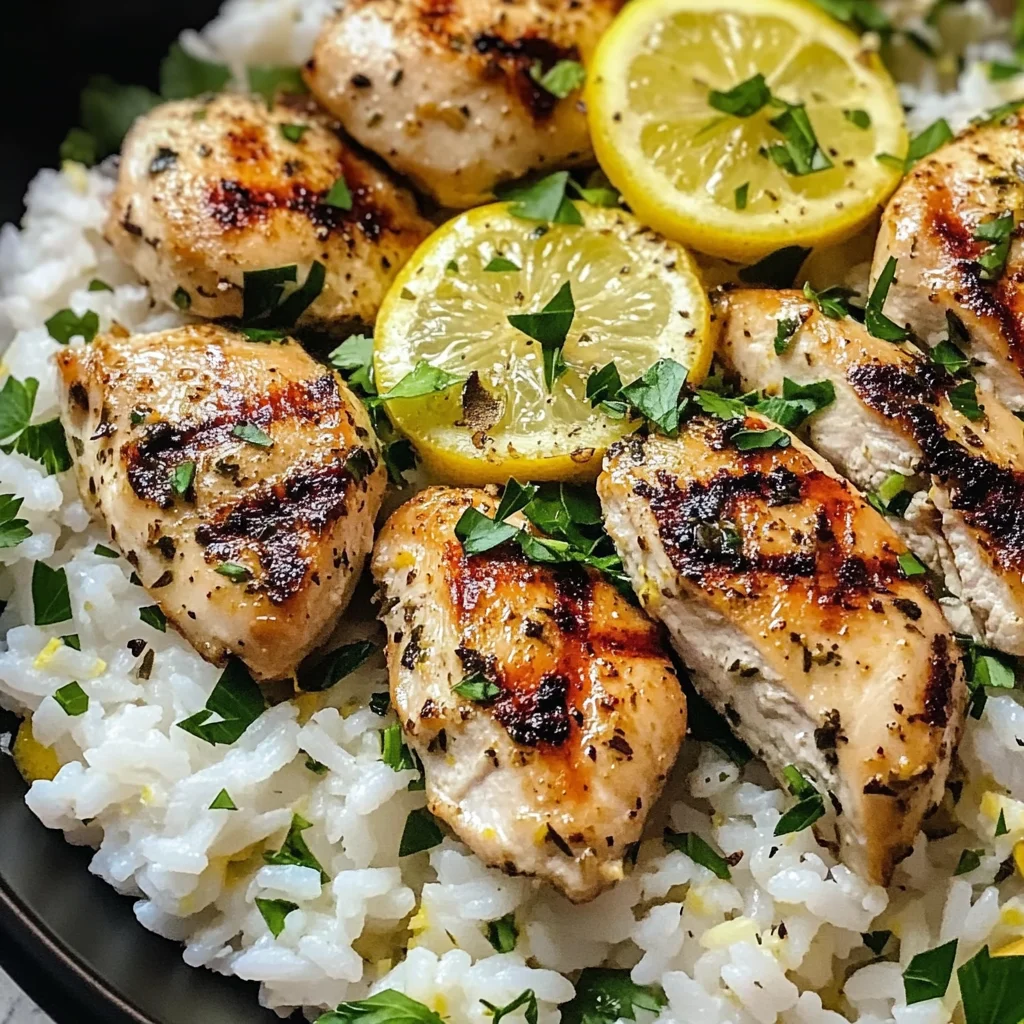 Greek Chicken and Lemon Rice