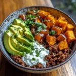 Ground Beef Hot Honey Bowl