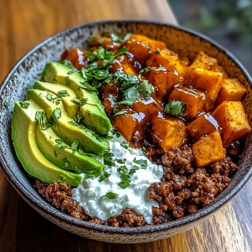Ground Beef Hot Honey Bowl