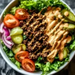 Healthy Burger Bowls with Special Sauce