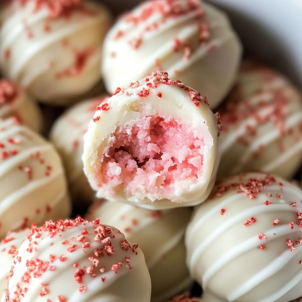 Strawberry Cheesecake Truffles